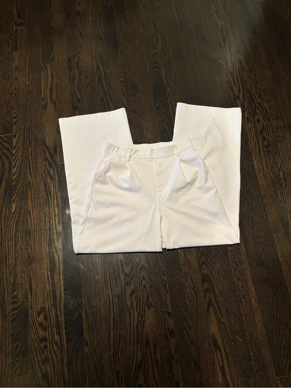 HALARA White Wide Leg Pull-On Pants